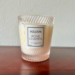 DISCONTINUED RARE NEW VOLUSPA Rose Champs Candle 6.5 oz